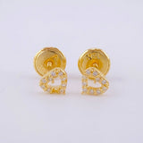 Topos Corazón Silueta 0.55g / in / 4.55mm Oro Amarillo 18K