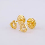 Topos Corazón Silueta 0.55g / in / 4.55mm Oro Amarillo 18K