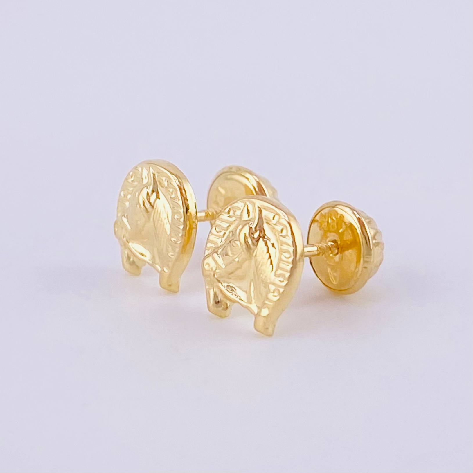 Topos Herradura Caballo 0.6g / in / 7.4mm Oro Amarillo 18K