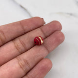 Bead Neoro 3 Stripes 0.18gr / 8mm Red Yellow Gold 18K &