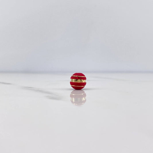 Bead Neoro 3 Stripes 0.18gr / 8mm Red Yellow Gold 18K &