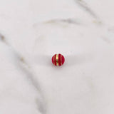 Bead Neoro 3 Stripes 0.18gr / 8mm Red Yellow Gold 18K &