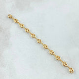 Herraje Retazo GC 0.7gr / 3.2mm Once Eslabones Oro Amarillo 18K *
