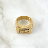 Anillo Caballo RX 10.55gr / T9 / Circones Negros Oro Amarillo 18K ©
