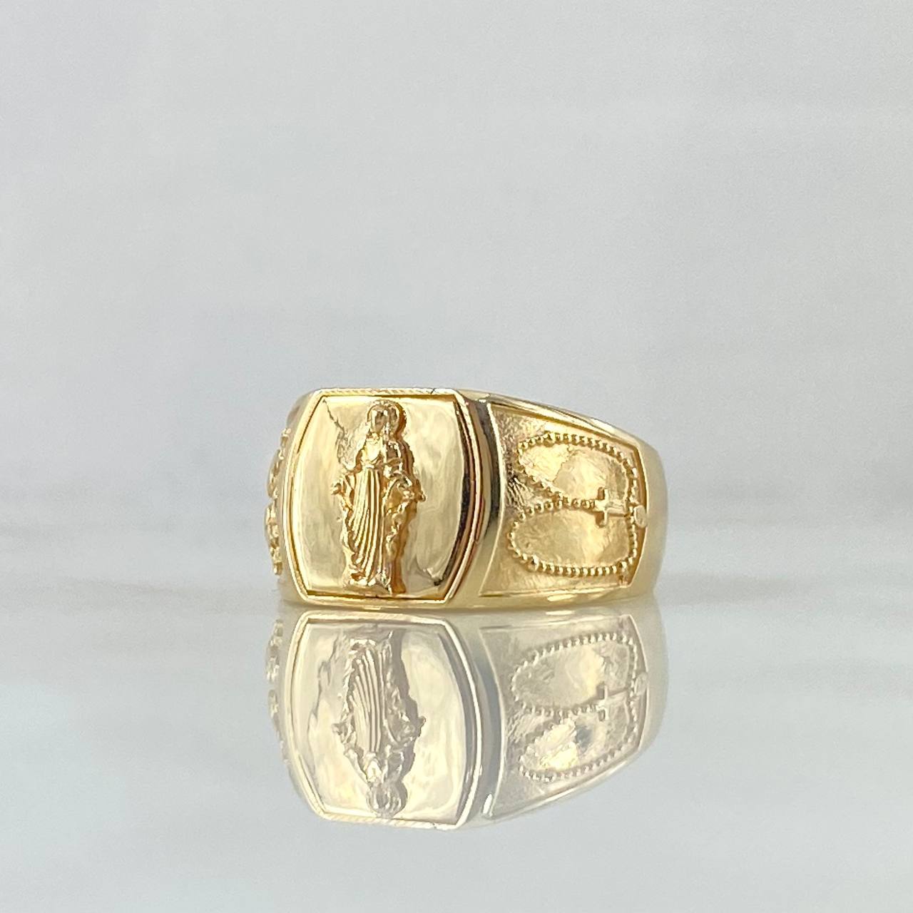 Miraculous Virgin Ring Seal Camandula 4.3gr / T7 / 18K Yellow Gold