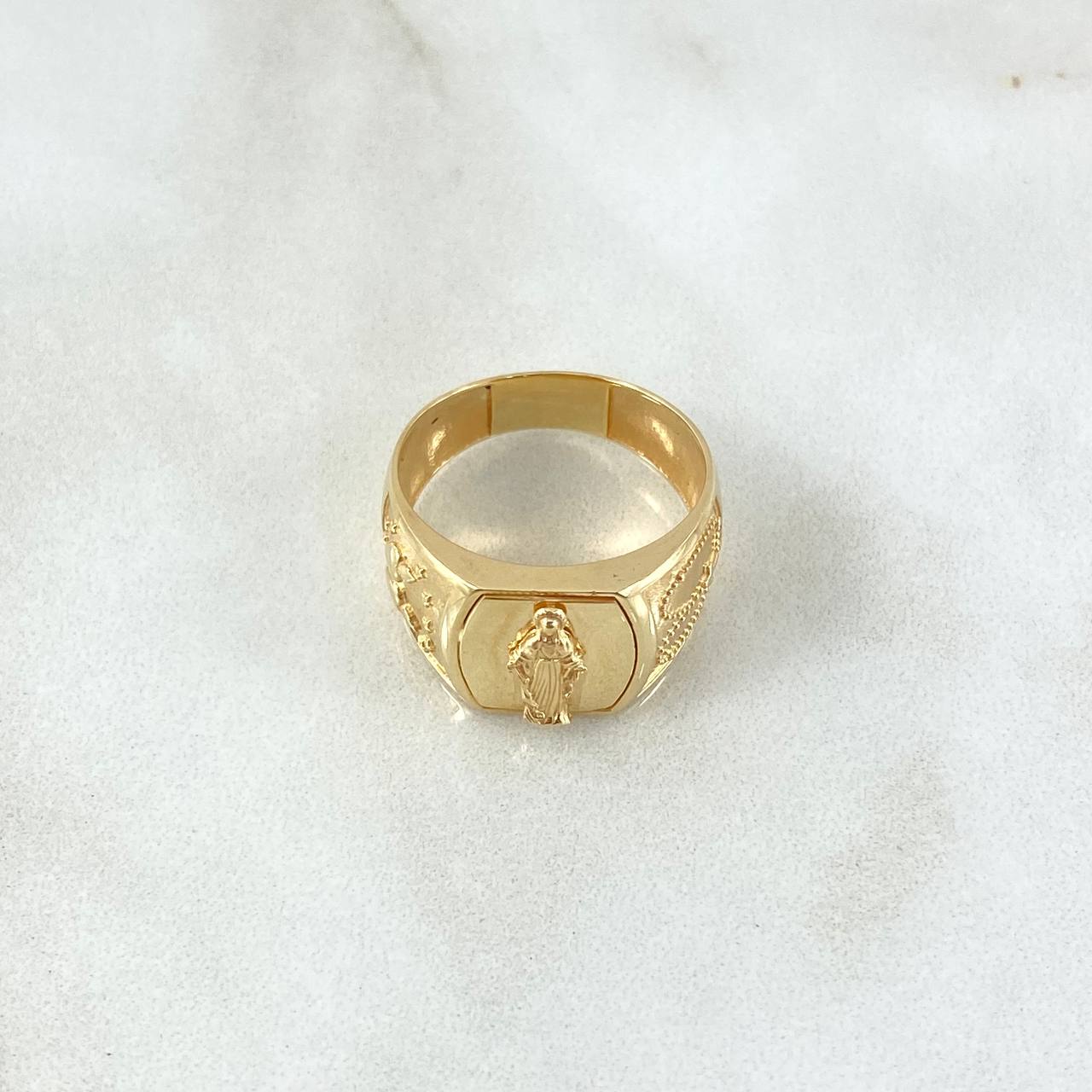 Miraculous Virgin Ring Seal Camandula 4.3gr / T7 / 18K Yellow Gold