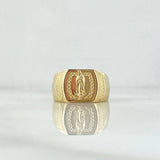 Anillo Sello Guadalupe Punteado 3.6gr / T6 1/2 / Oro Amarillo 18K