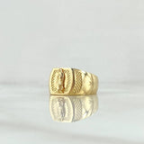 Anillo Sello Guadalupe Punteado 3.6gr / T6 1/2 / Oro Amarillo 18K