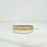 Double Rail Churumbela Ring 2.05gr / T6 1/2 / Multicolor Yellow Gold 18K ©