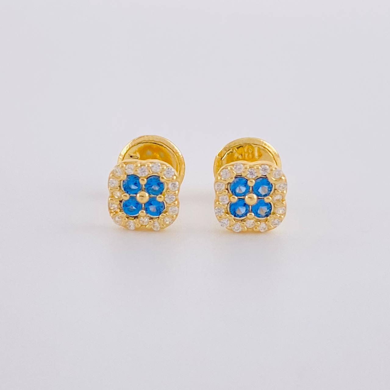 Topos Trebol Tupido 0.85g / in / 5.7mm Oro Amarillo 18K