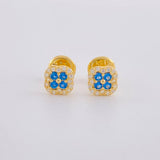 Topos Trebol Tupido 0.85g / in / 5.7mm Oro Amarillo 18K