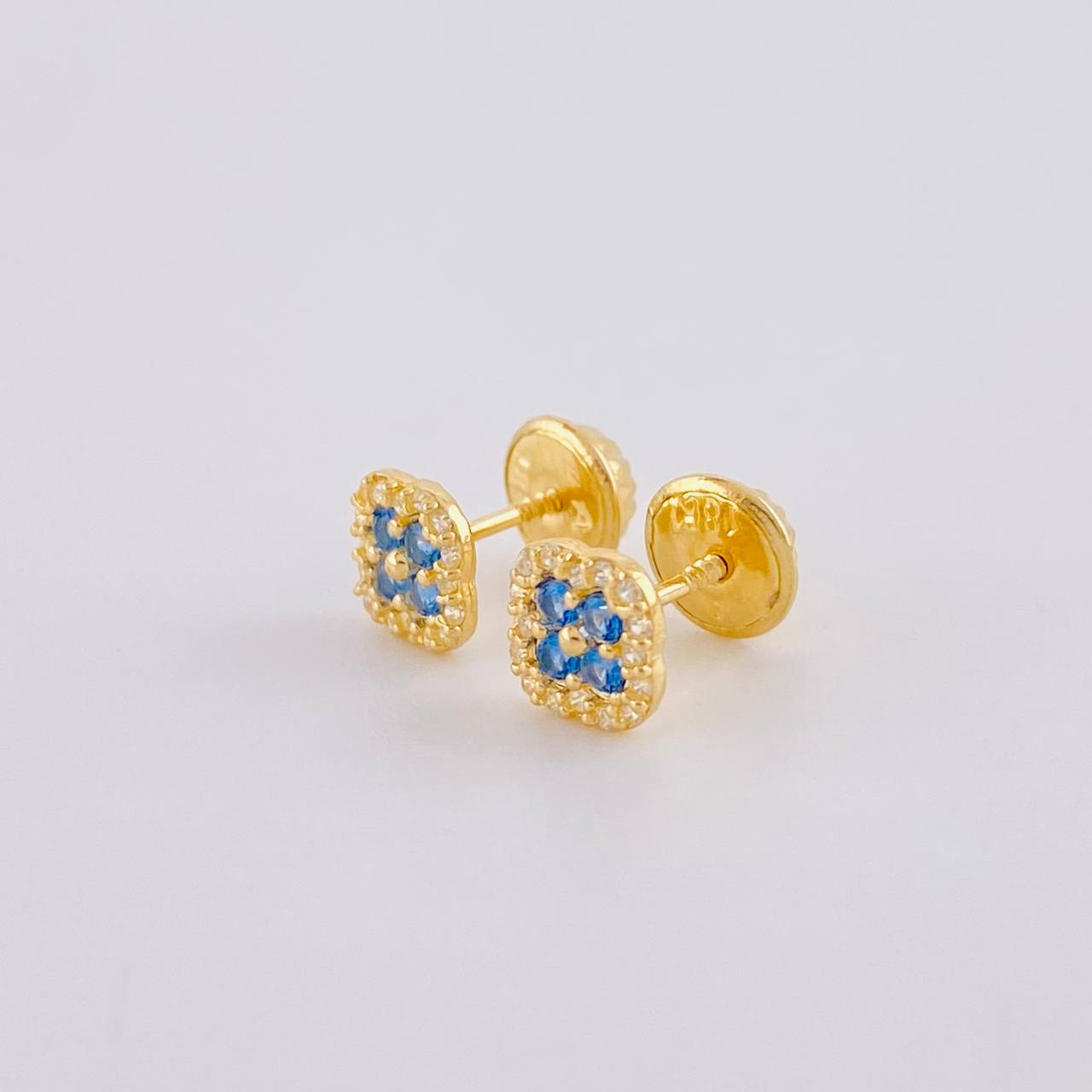 Topos Trebol Tupido 0.85g / in / 5.7mm Oro Amarillo 18K