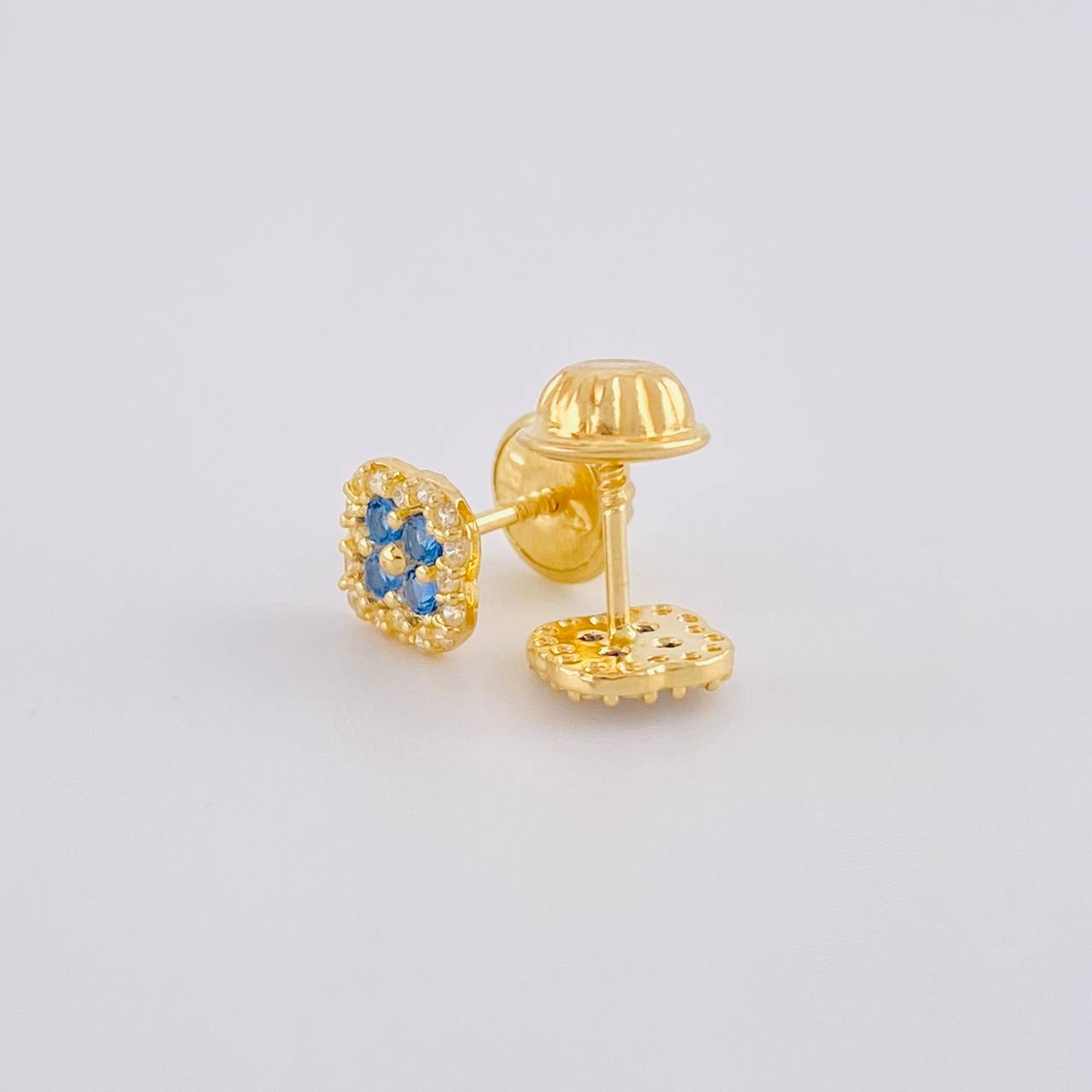 Topos Trebol Tupido 0.85g / in / 5.7mm Oro Amarillo 18K