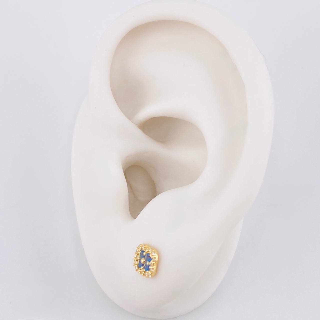 Topos Trebol Tupido 0.85g / in / 5.7mm Oro Amarillo 18K