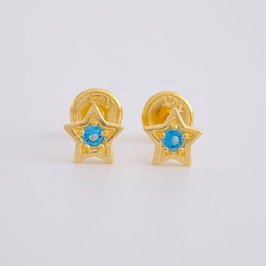 Topos Estrella Tupida 0.7g / in / 5.8mm Oro Amarillo 18K
