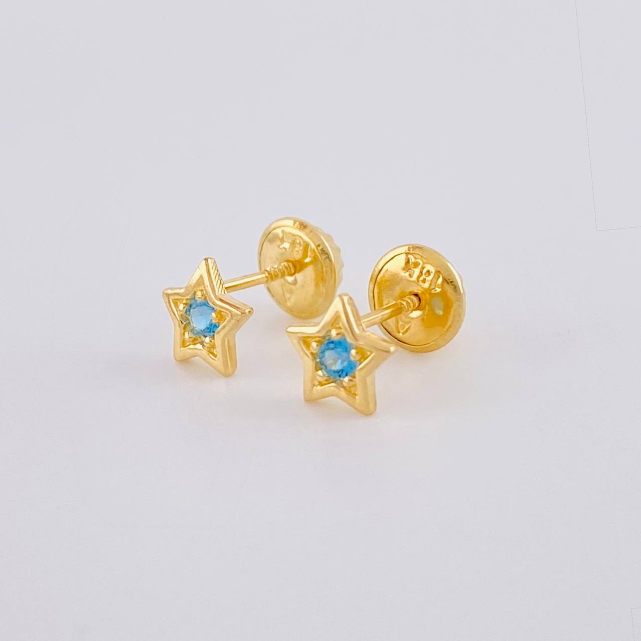 Topos Estrella Tupida 0.7g / in / 5.8mm Oro Amarillo 18K