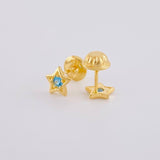 Topos Estrella Tupida 0.7g / in / 5.8mm Oro Amarillo 18K