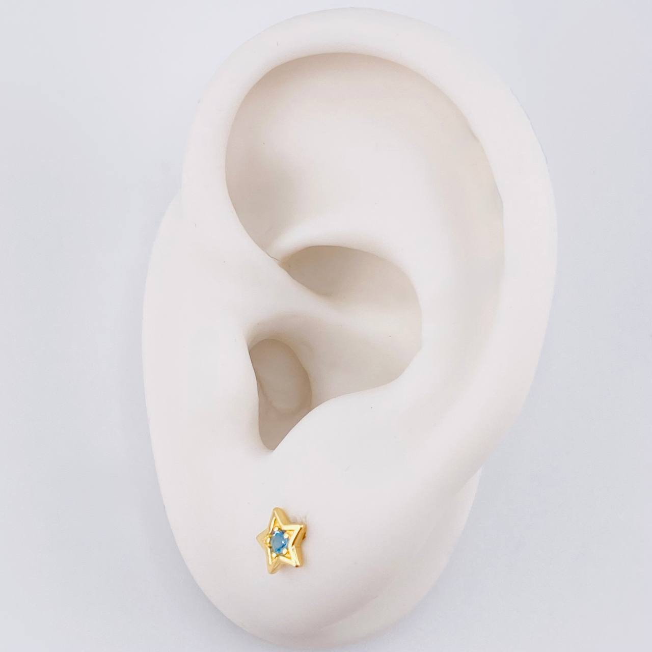 Topos Estrella Tupida 0.7g / in / 5.8mm Oro Amarillo 18K