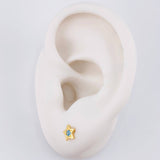 Topos Estrella Tupida 0.7g / in / 5.8mm Oro Amarillo 18K
