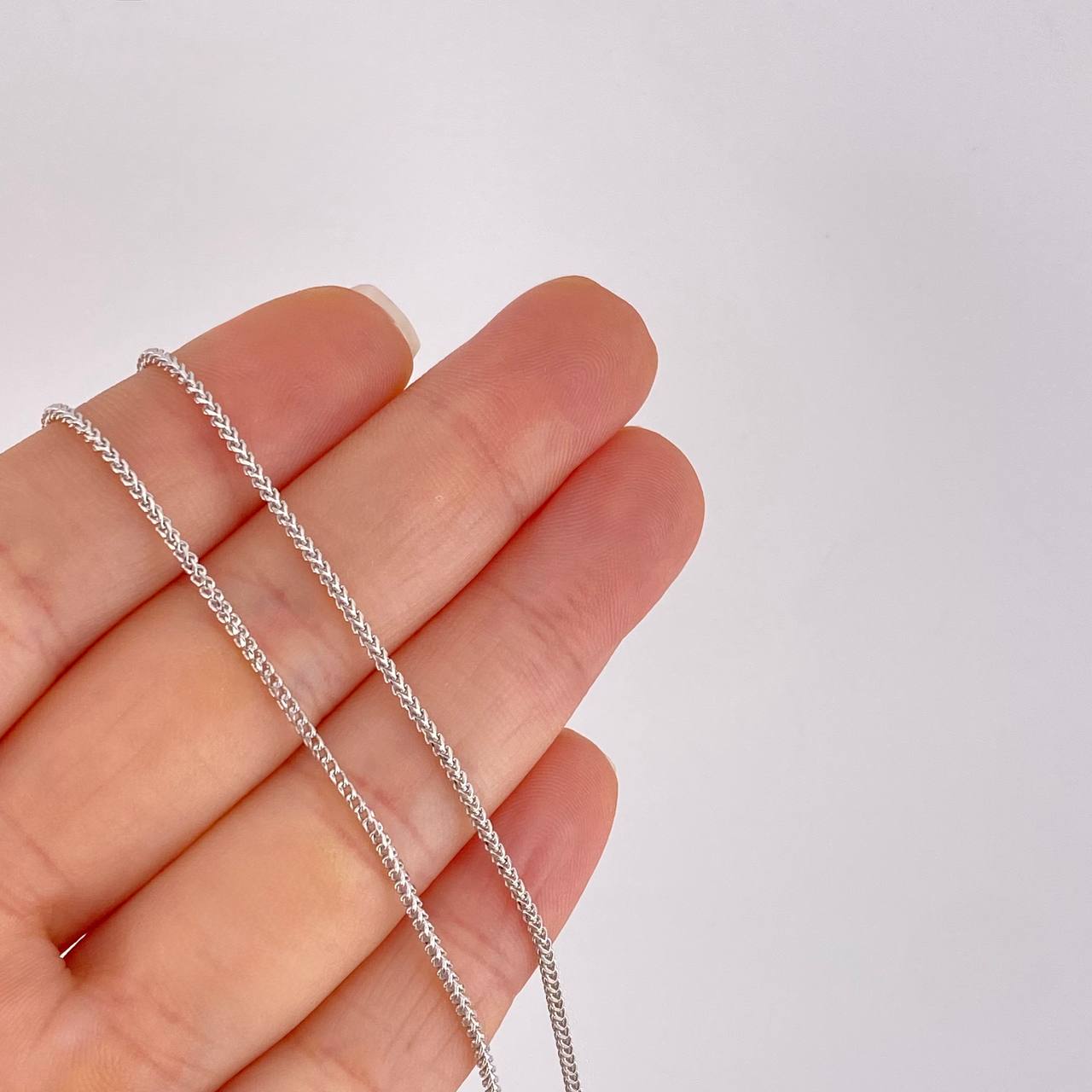 Cadena Franco 6.6g / 24 in / 1.4mm Oro Blanco 18K
