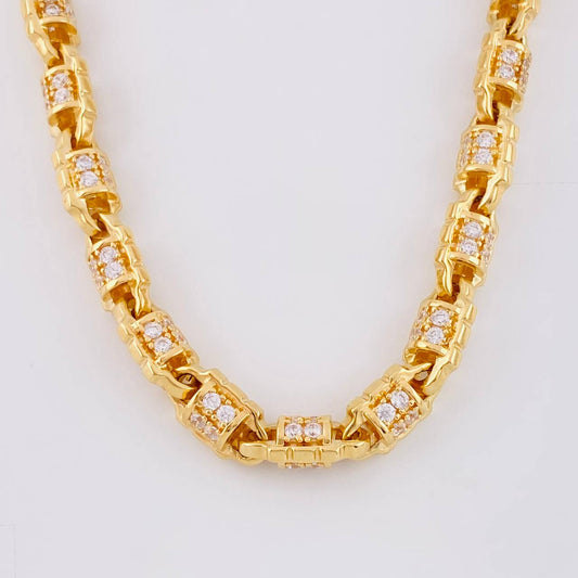Cadena Rustica Boya 130g / 28 in / 7.5mm Oro Amarillo 18K