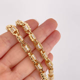 Cadena Rustica Boya 130g / 28 in / 7.5mm Oro Amarillo 18K