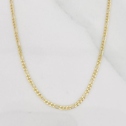 Cadena Fígaro 1.3g / 18 in / 1.5mm Oro Amarillo 18K