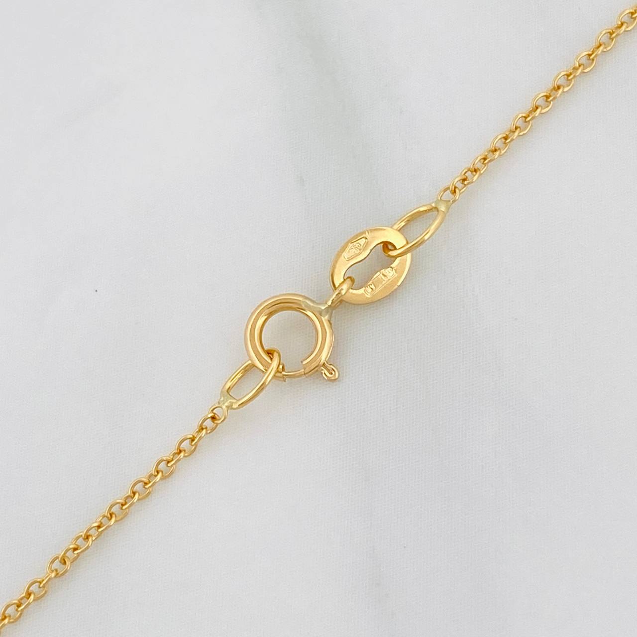 Rolo Chain Set + Turkish Eye Pendant / 1.65g / 18 in Yellow Gold 18K