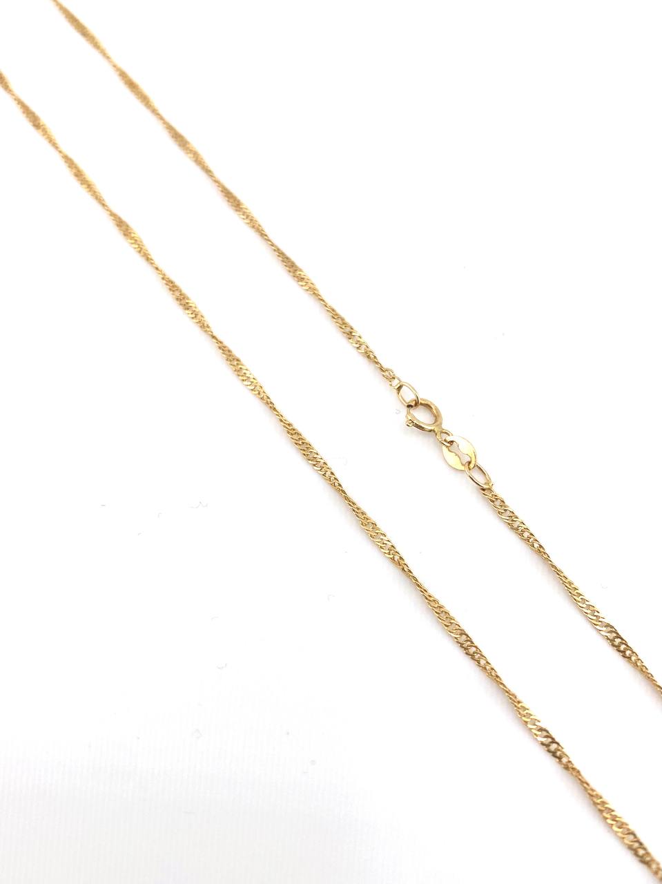 Cadena Singapur 2.15gr / 21 3/4 in / 1.4mm Oro Amarillo +3 18K