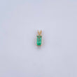 Dije Rectangulo 0.45gr / 1.1cm / Esmeralda 34 Pts Oro Amarillo 18K (Joya) &