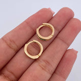 Candongas Infinito 3.15gr / 1.3cm / Esmeraldas 20 Pts Oro Amarillo 18K (Joya) &