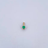 Pendant Round 0.3gr / 0.7cm / Emerald 7 Pts 18K Yellow Gold (Jewel) &
