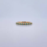 Ring Band Churumbela 1.5gr / T5 1/4 / Emeralds 12 Pts 18K Yellow Gold (Jewel) &
