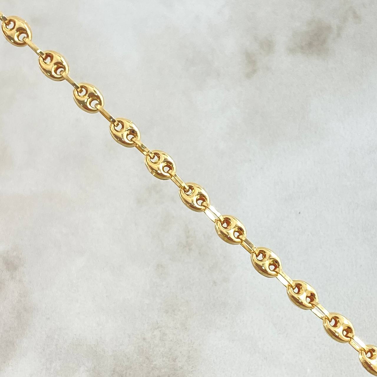 18K Yellow Gold Anklet Gc 2.55 g / 10 1/4 in / 3.2 mm