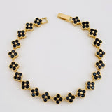 Tennis Bracelet Clover 15.45 g / 7 1/2 in / 7.9 mm Yellow Gold 18K