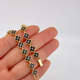 Tennis Bracelet Clover 15.45 g / 7 1/2 in / 7.9 mm Yellow Gold 18K