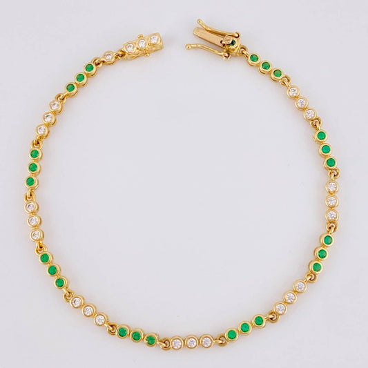 Pulso Tenis Triada Secuencial 6.9 g / 7 1/2 in / 2.7 mm Oro Amarillo 18K