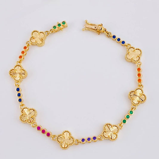 Clover Bubbles Bracelet 10.5 g / 7 1/2 in / 9.1 mm Yellow Gold 18K