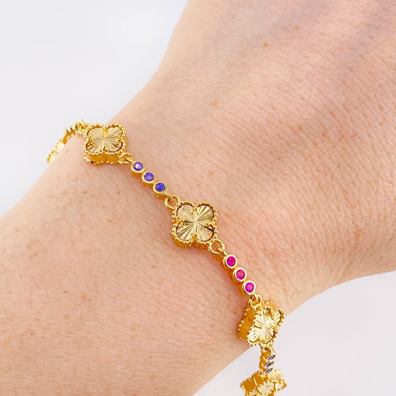 Clover Bubbles Bracelet 10.5 g / 7 1/2 in / 9.1 mm Yellow Gold 18K