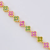 Tennis Bracelet Clover 13.5 g / 6 1/2 in / 7.8 mm 18K Yellow Gold