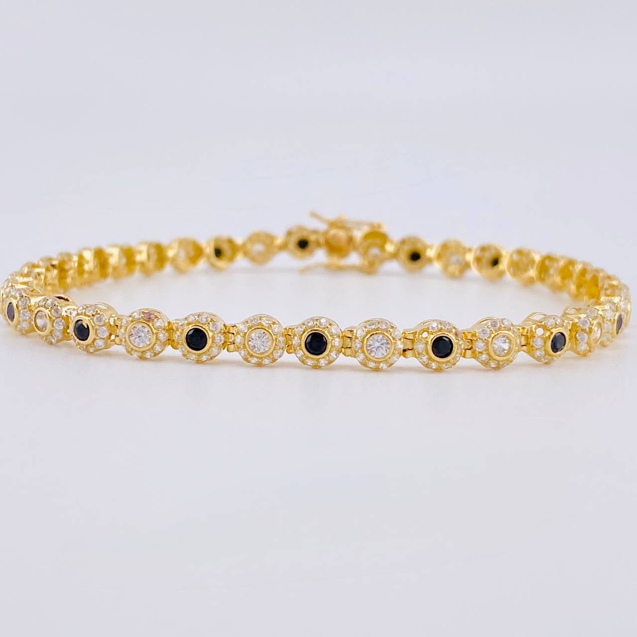 Pulso Tenis Halo 8.8 g / 7 1/2 in / 4.4 mm Oro Amarillo 18K