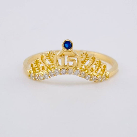 Anillo 15'S Corona 1.75 g / T7 1/2 Oro Amarillo 18K