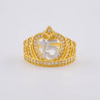 Ring 15'S Crown 3.6 g / T6 1/2 Two Yellow White Gold 18K