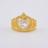 Ring 15'S Crown 3.6 g / T6 1/2 Two Yellow White Gold 18K