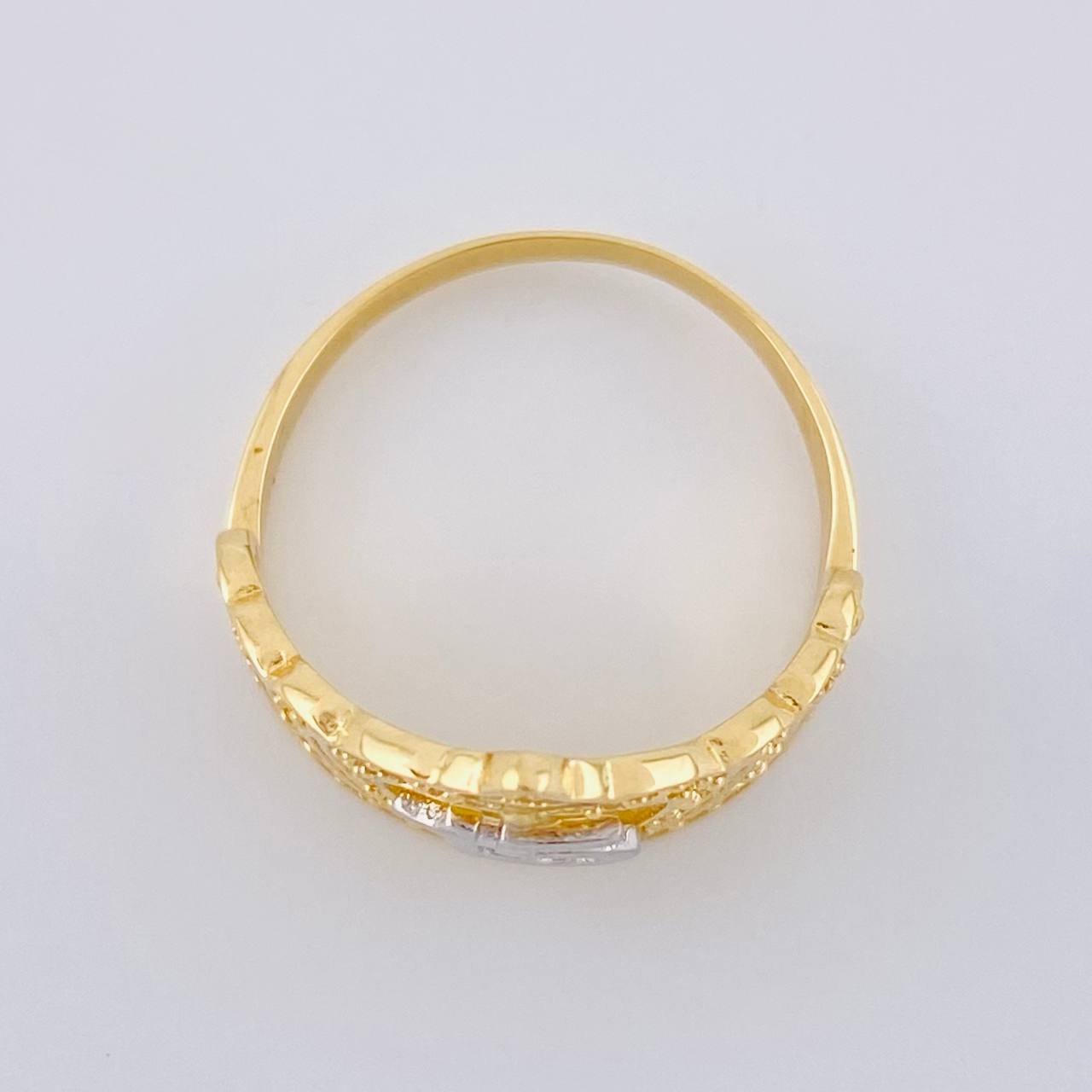 Ring 15'S Crown 3.6 g / T6 1/2 Two Yellow White Gold 18K