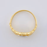 Ring 15'S Crown 3.6 g / T6 1/2 Two Yellow White Gold 18K
