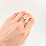 Ring 15'S Crown 3.6 g / T6 1/2 Two Yellow White Gold 18K