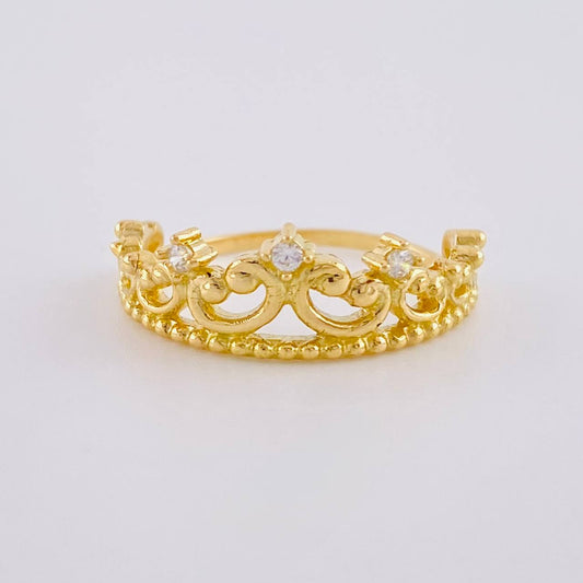 Anillo Corona 2.4 g / T6 Oro Amarillo 18K
