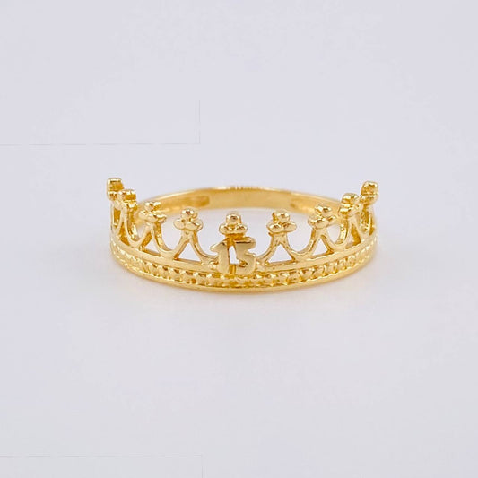 Anillo 15'S Corona 1.55 g / T6 1/4 Oro Amarillo 18K
