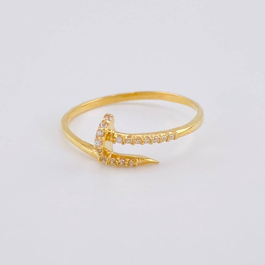 Anillo Clavo 1.65 g / T9 1/4 Oro Amarillo 18K